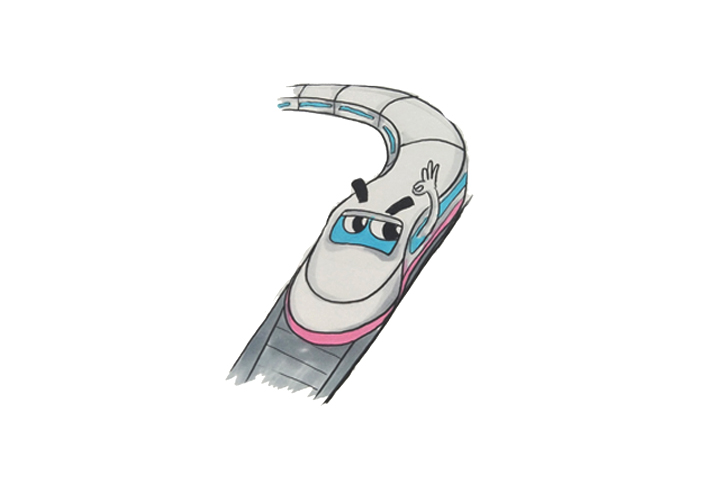 卡通版高铁怎么画