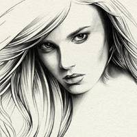 女生头像黑白素描简约_微信头像图片大全