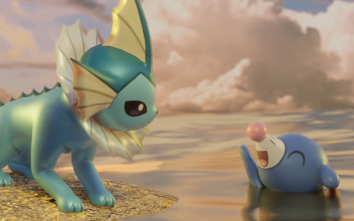 【宝可梦】水伊布和球球海狮(4k)