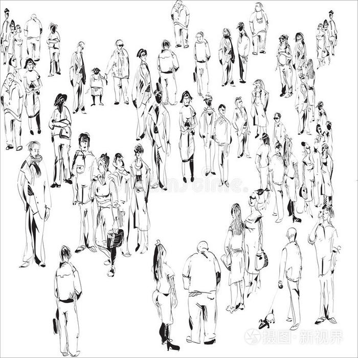 人群插画-正版商用图片1aygnb-摄图新视界