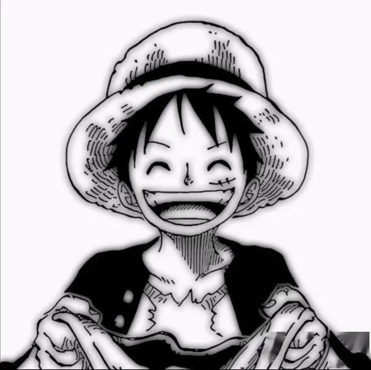 海贼王头像|黑白路飞