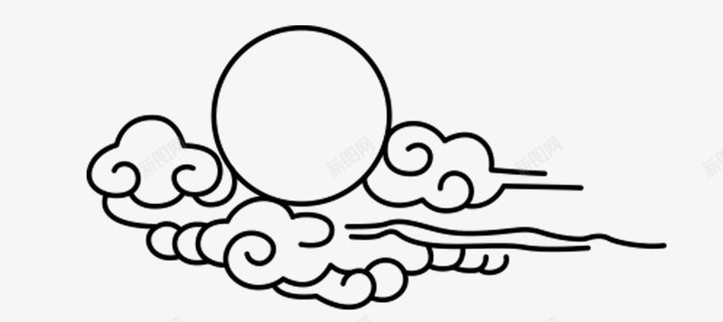 中国风简笔画云