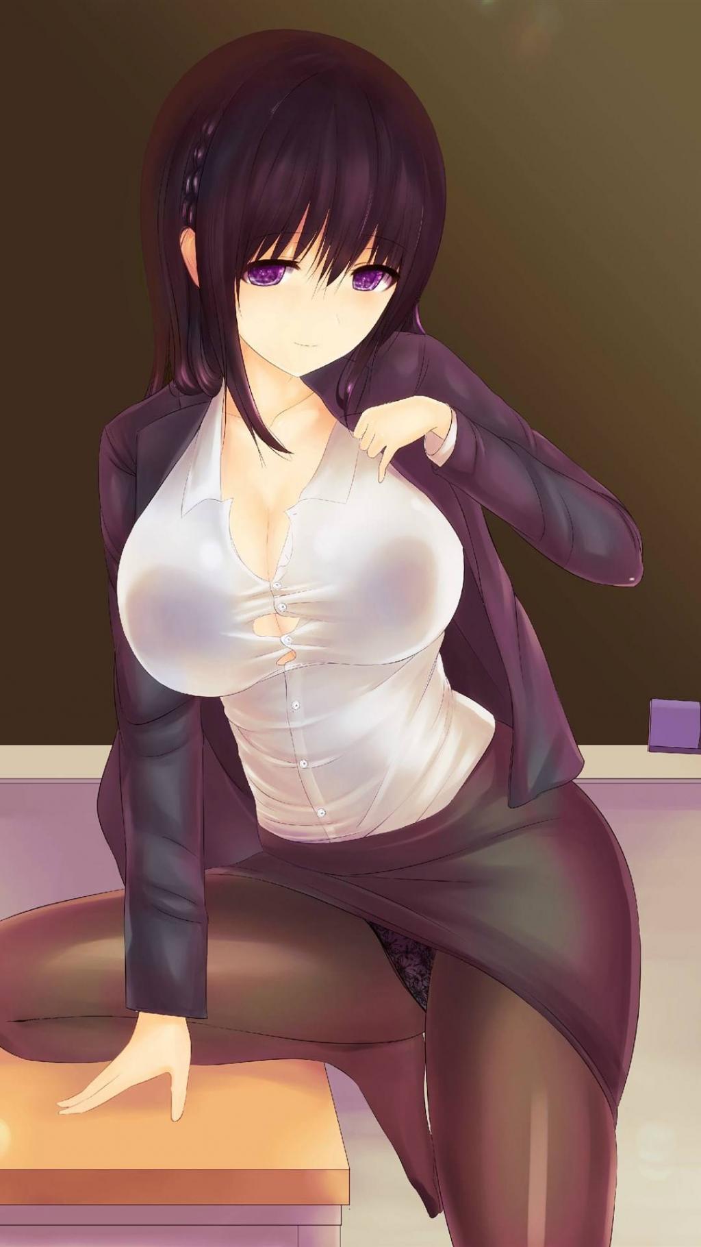 动漫黑丝性感女教师