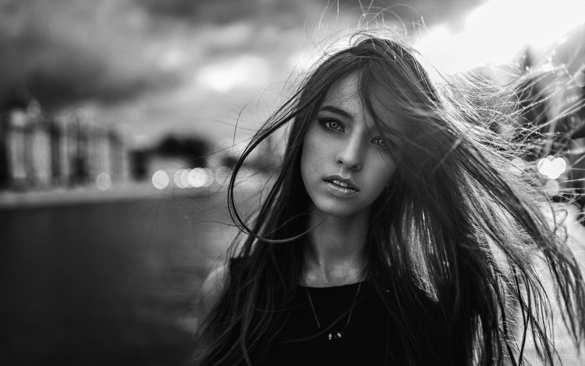 黑白风格性感欧美美女写真图片电脑桌面壁纸下载第二辑