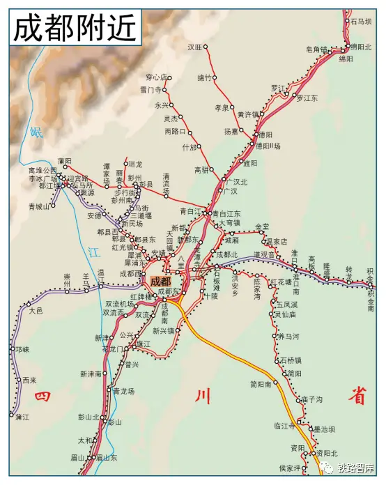 中国铁路营业线路图更新至2022年1月