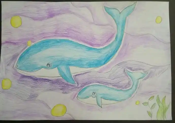 一几美术北岸校区--彩铅画  迷幻海底>>