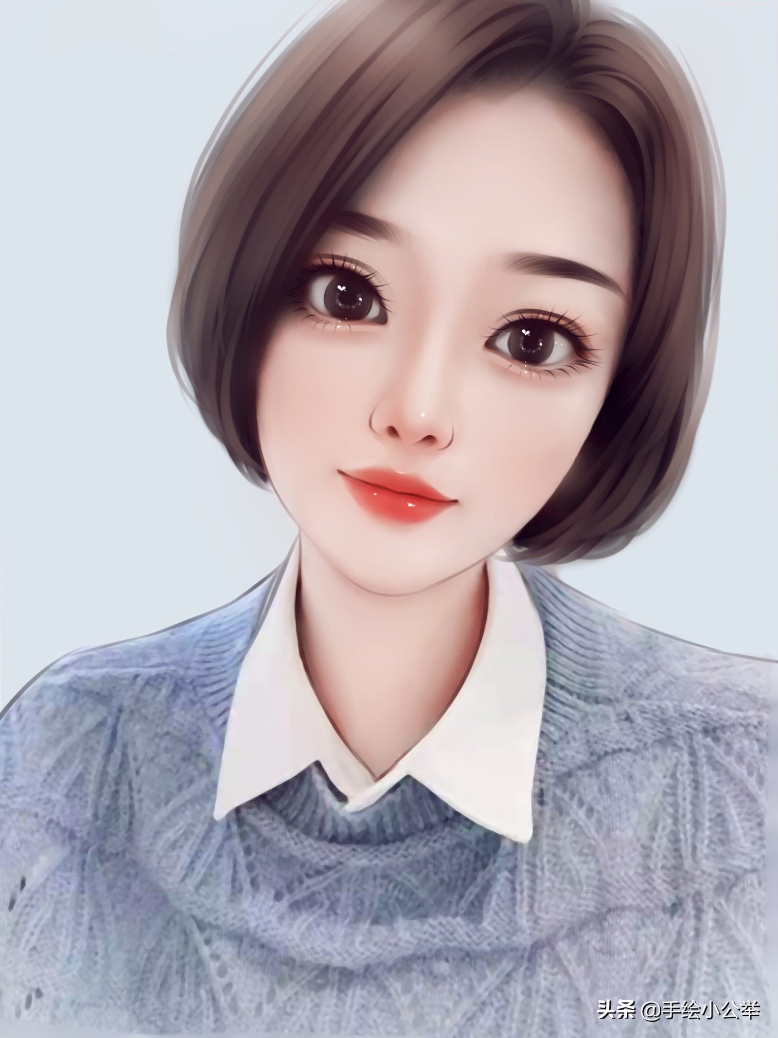 2022换新头像,大眼睛手绘漫画头像萌系又萌又可爱的女生头像