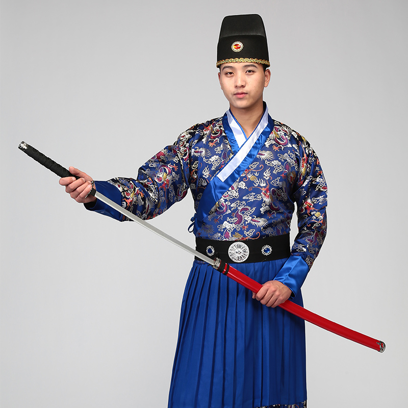 汉服明朝锦衣卫飞鱼服男绣春刀大明衣冠东厂服装武侠风明制曳撒 蓝色
