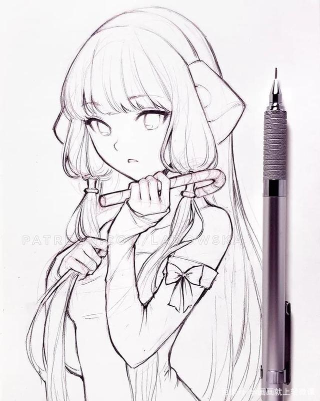 「绘画素材」ins超人气大佬线稿,教你画出细腻二次元动漫少女