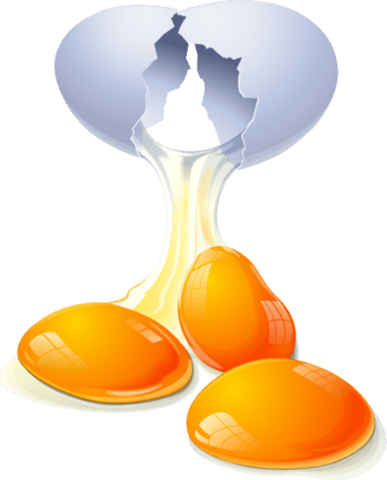 卡通精美鸡蛋蛋黄鸡蛋壳