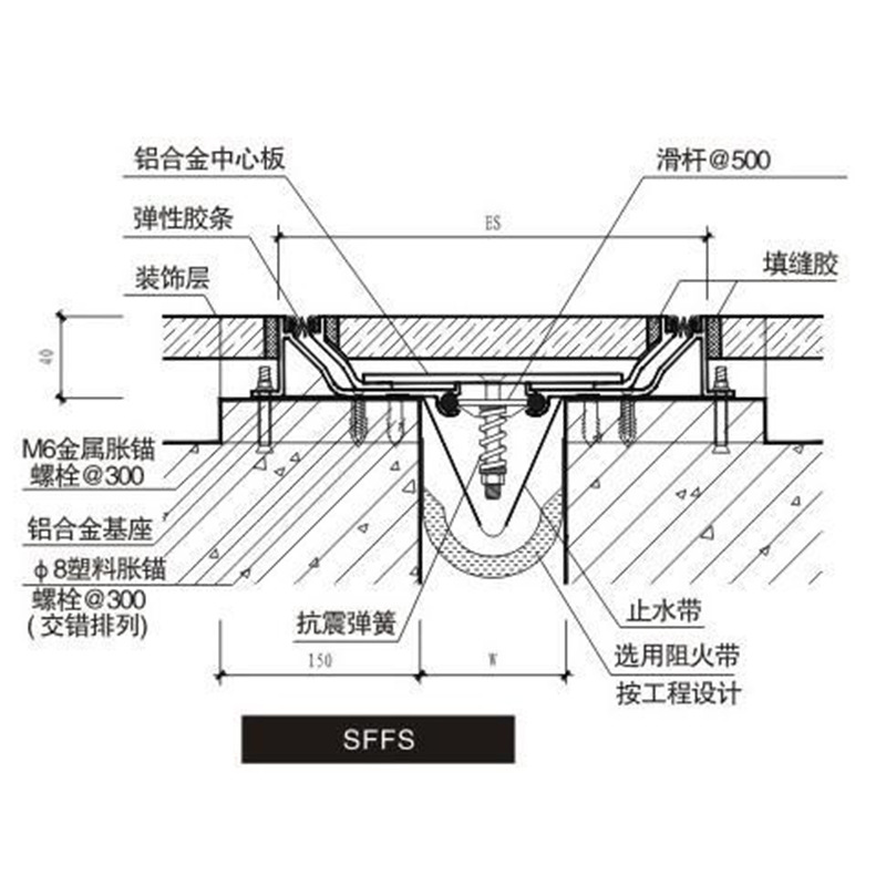 楼地面抗震型sffs 变形缝厂家直销 抗震型sffs变形缝定做