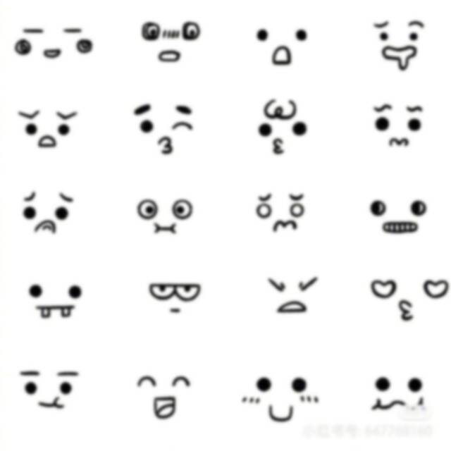 一波超超超可爱的小表情系列简笔画~ 每一个表情都好生动形象!