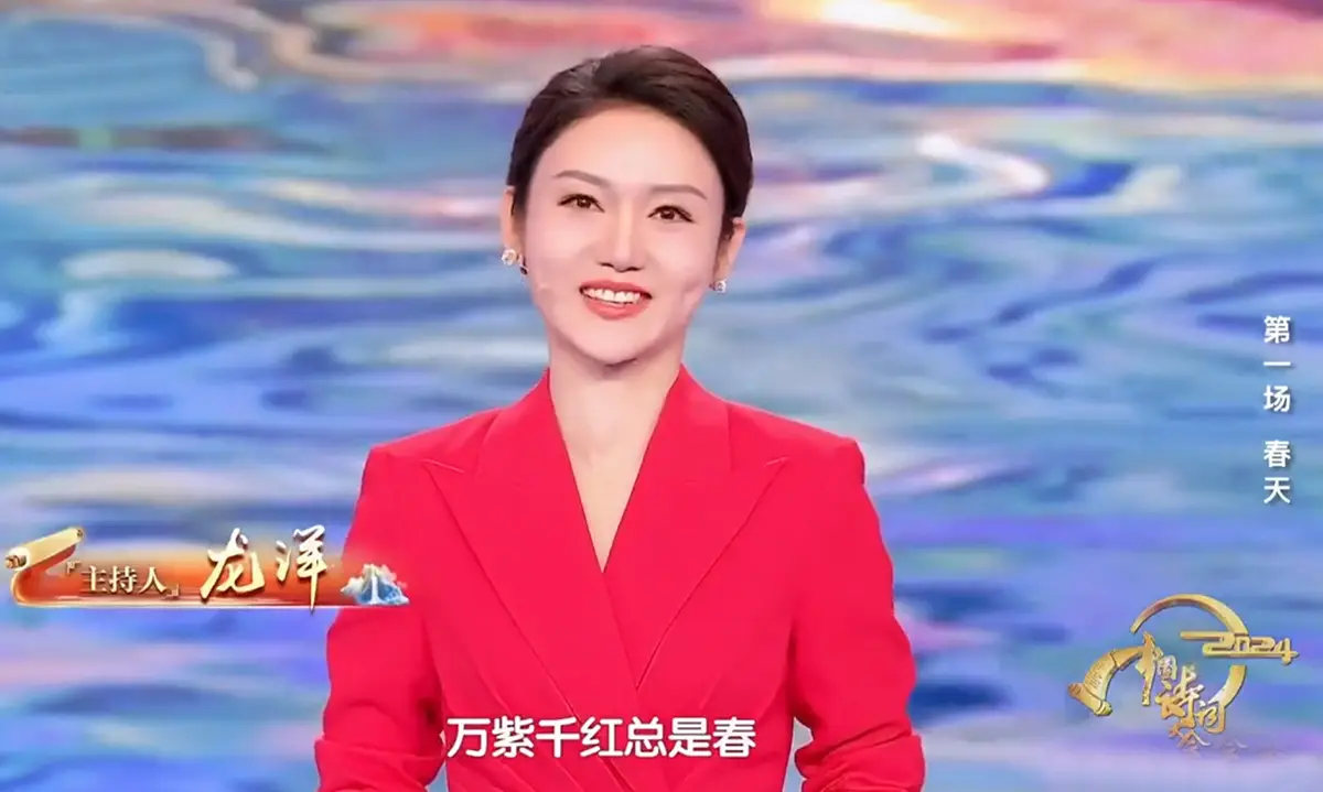 原创2024中国诗词大会开播龙洋主持终获认可主持3届春晚完成了自我