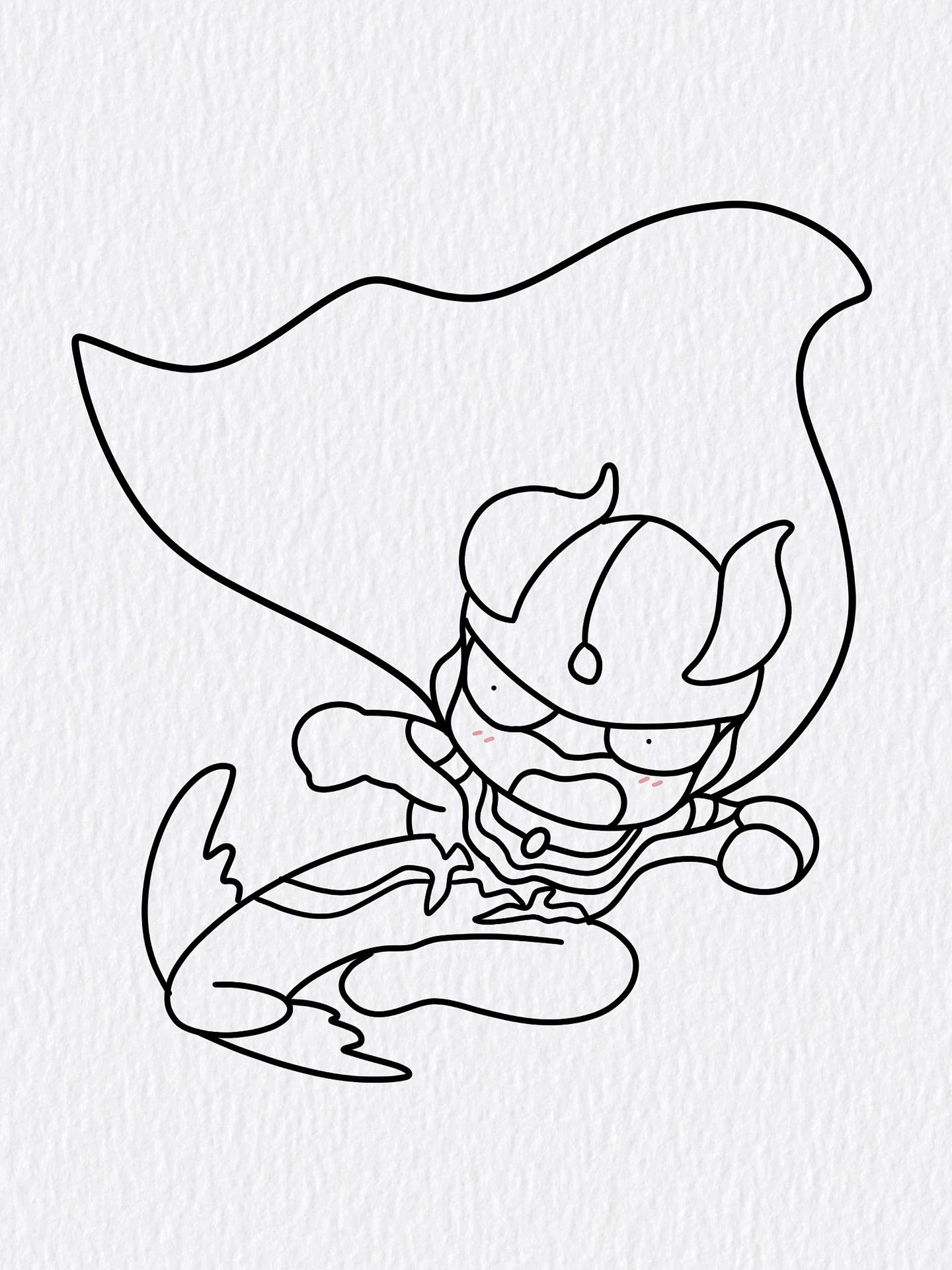 赛罗奥特曼|简笔画|附画画过程96 赛罗奥特曼|简笔画|附画画过程