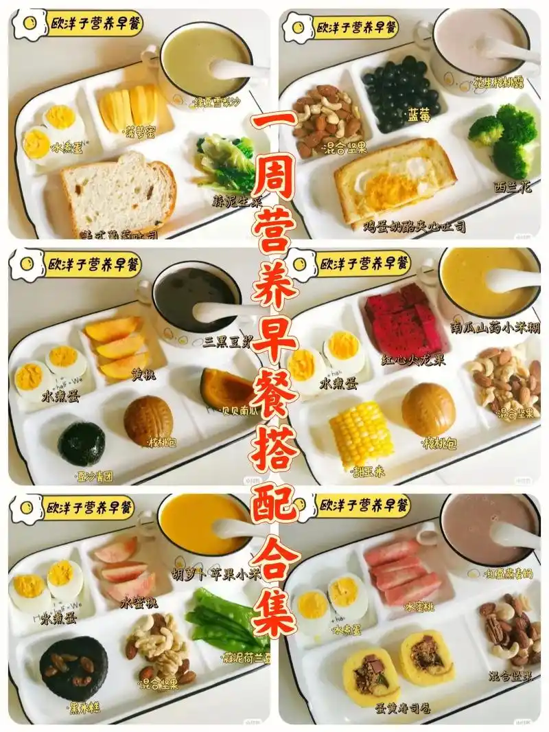 一周不重样的儿童营养早餐食谱
