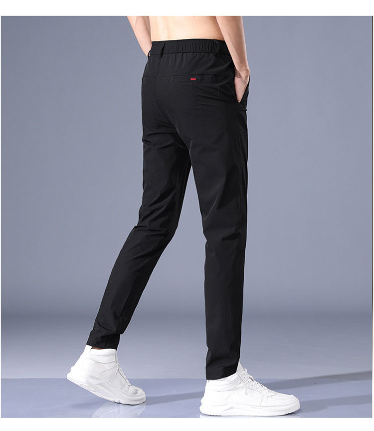 锥形裤男宽松夏季萝卜裤男夏天冰丝裤男士修身小脚夏季薄款韩版男装