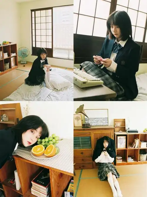 日剧感室内jk制服写真胶片调色分享