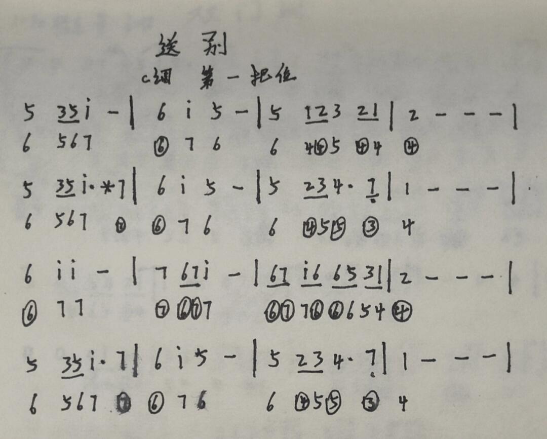 送别蓝调口琴谱