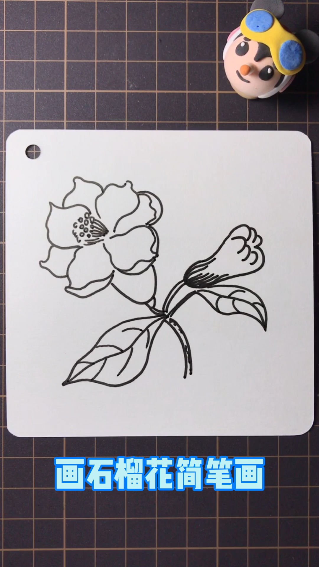 怎样画石榴花简笔画?