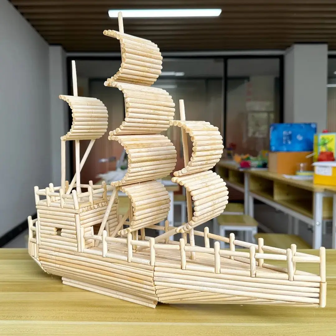 《一次性筷子帆船》《变废为宝:永生花》《废纸壳电视机》《环保的