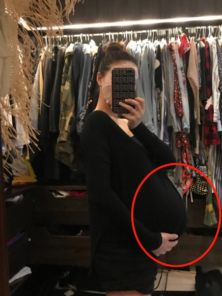欧弟老婆预产期还剩43天,她发博晒孕照,肚子大得像"大馒头"!