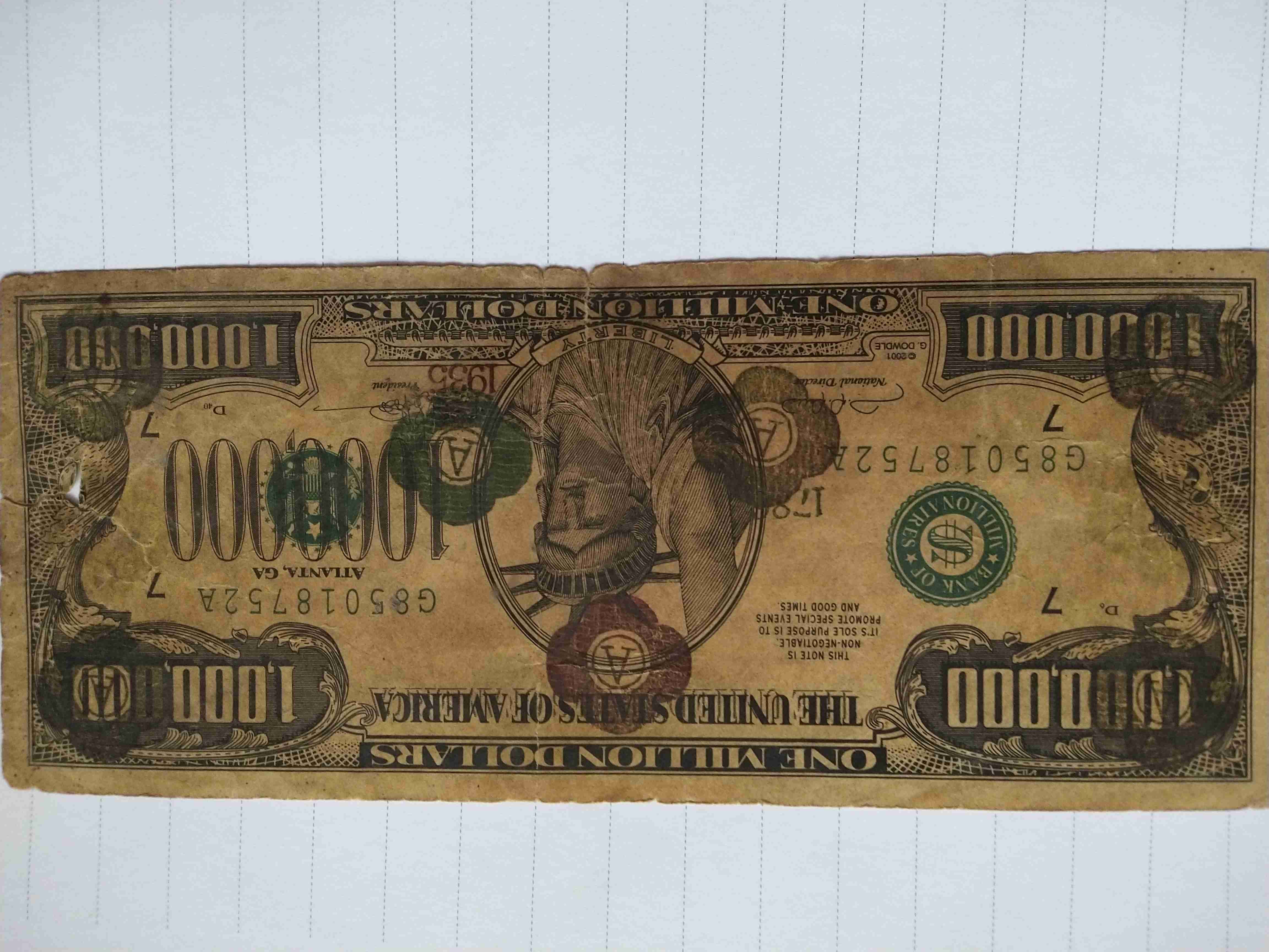 一百万美元请一人神给签定