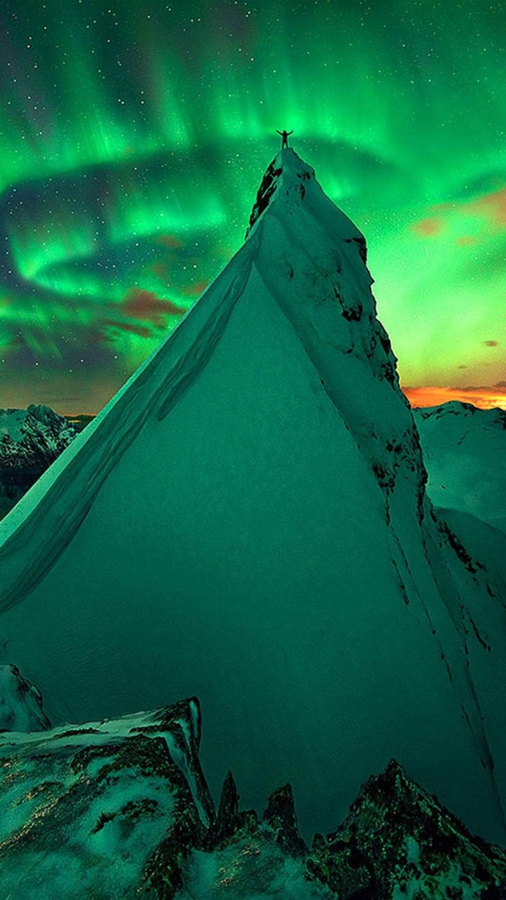 唯美星空极光美景,高清图片,手机锁屏桌面-壁纸族