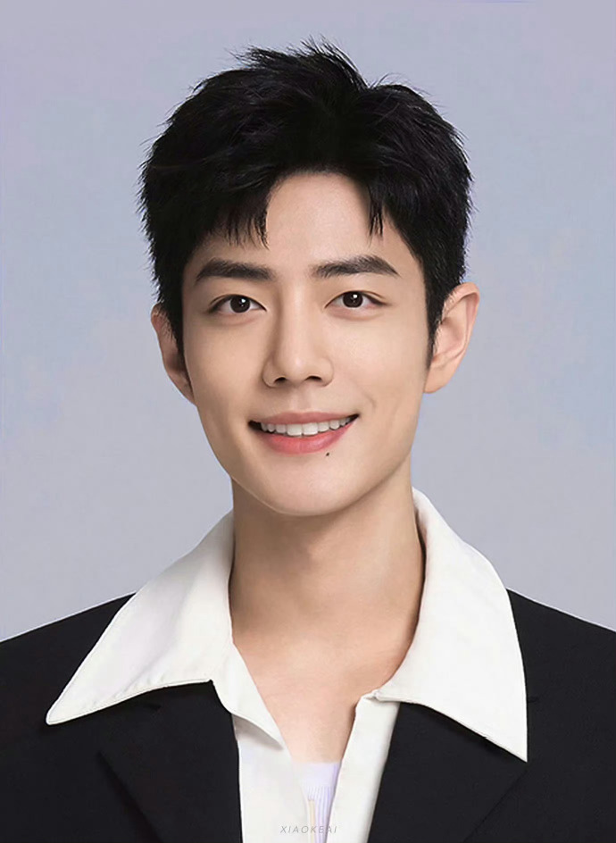 整理相册被帅了一脸 端正又特别有精气神 清爽干净  肖战最帅证件照