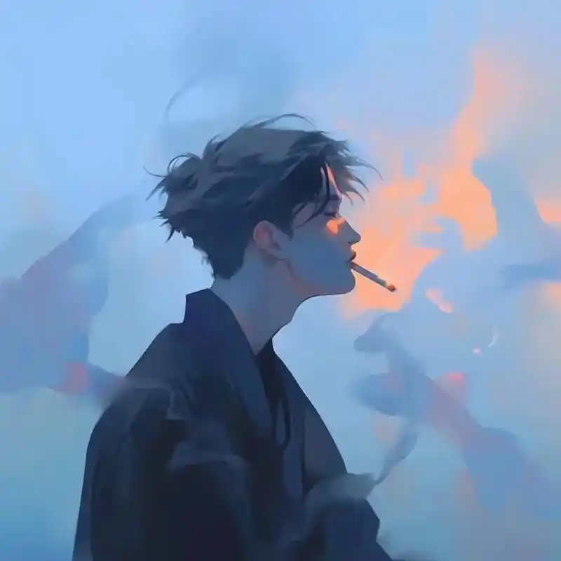 我将慢慢消失,成为你烟头上的一串灰.#吸烟男生头像 #抑郁系 - 抖音