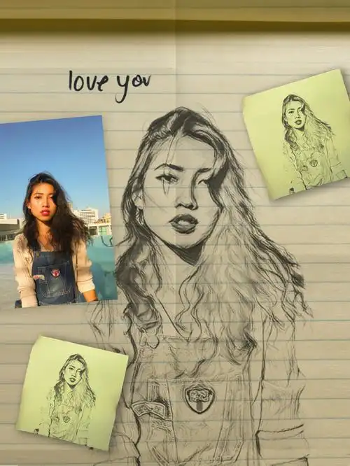 78照片一键生成素描画95快给闺蜜安排上!