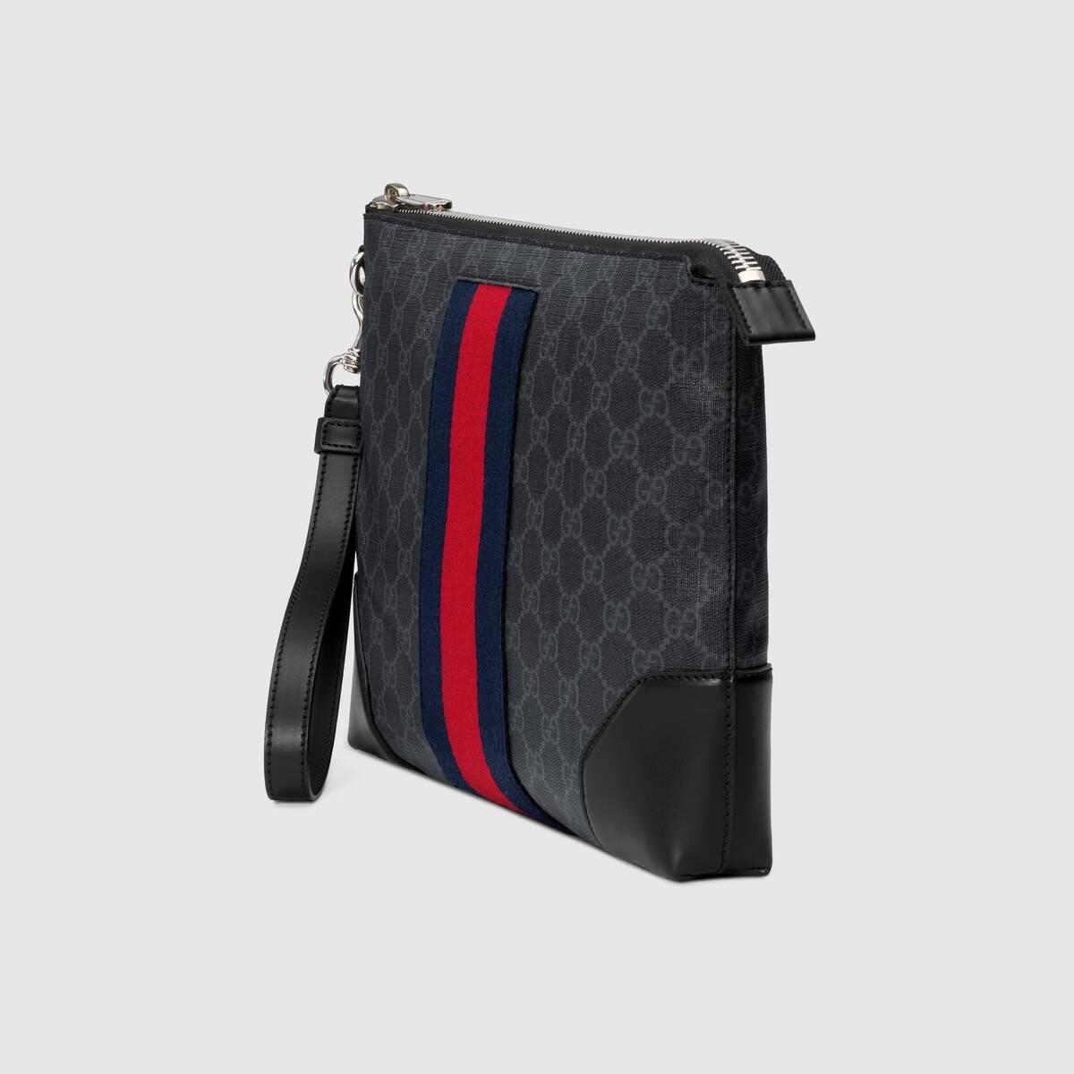 【包邮包税】 gucci 20秋冬男士高级人造帆布手拿包 523603 9f2yn