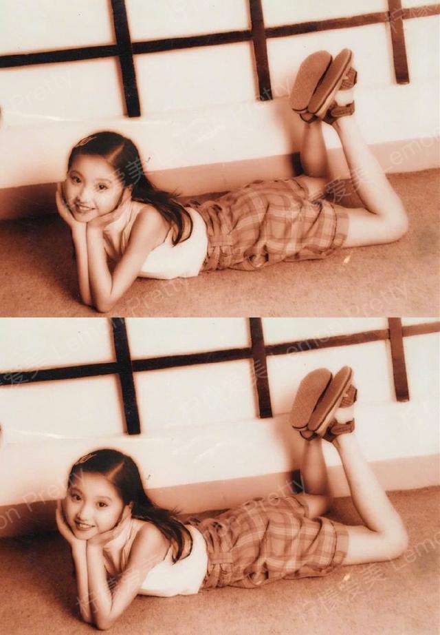 景甜六一晒童年照,小眼睛格外抢镜,网友:这双眼皮是割的吧!