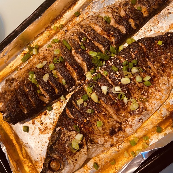 绿米脂做的烤箱版烤鱼