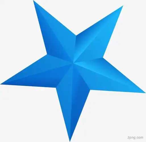 手绘蓝色星星png素材透明免抠图片-装饰效果