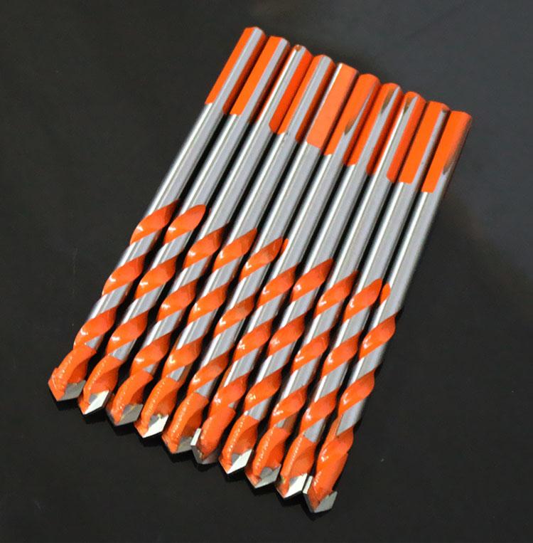全瓷瓷砖陶瓷水泥混凝土干打开孔器6mm81012毫米三角瓷砖钻头霸王钻