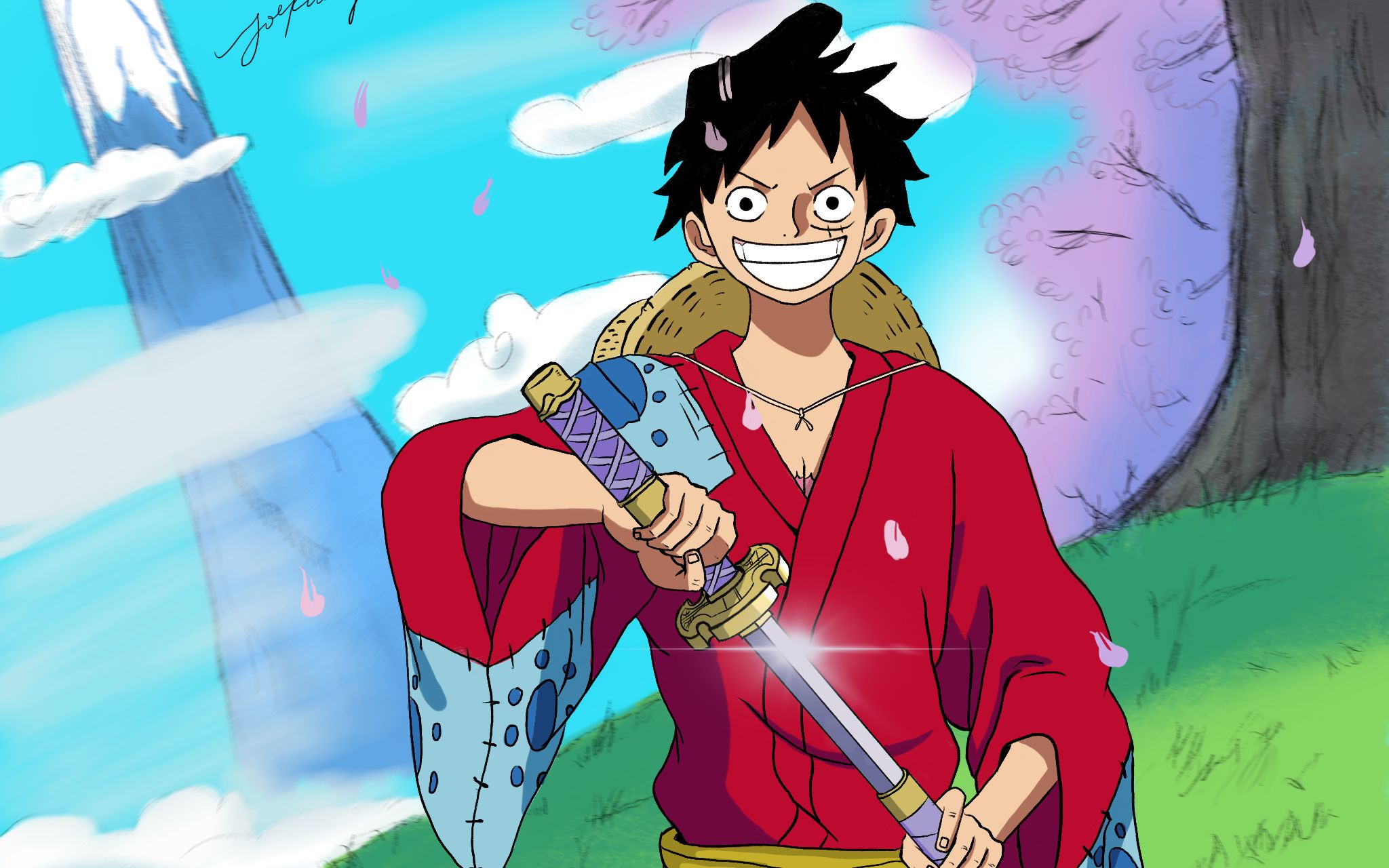 和之国来了!路飞procreate绘