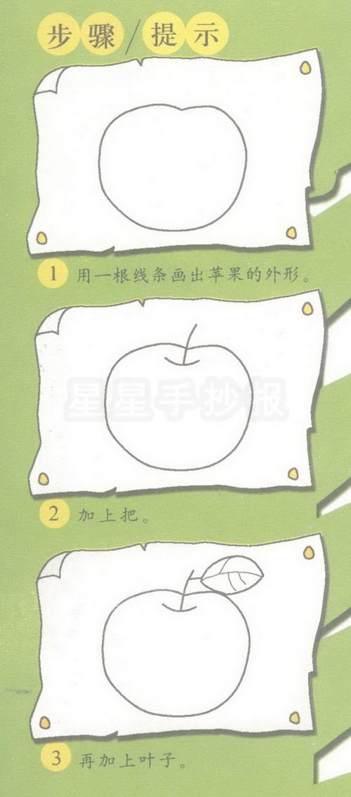 苹果丽丽简笔画步骤