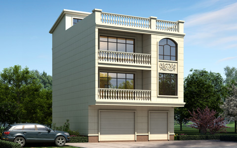 三层沿街商铺设计效果图,占地100平小开间布局实用