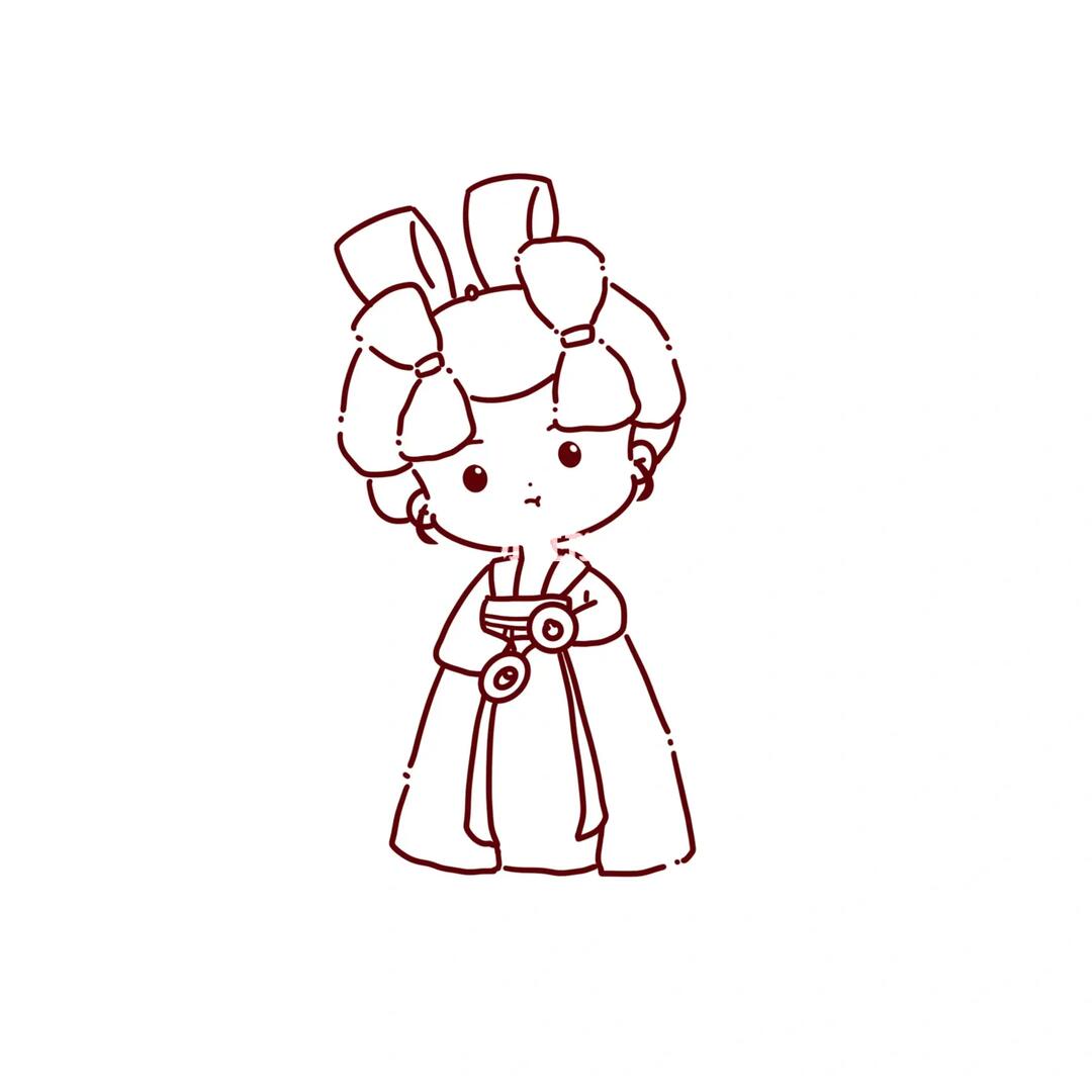 卡通画  #照片转手绘 #q版人物#唐宫夜宴  #q版 #我们这十年  #藻稿