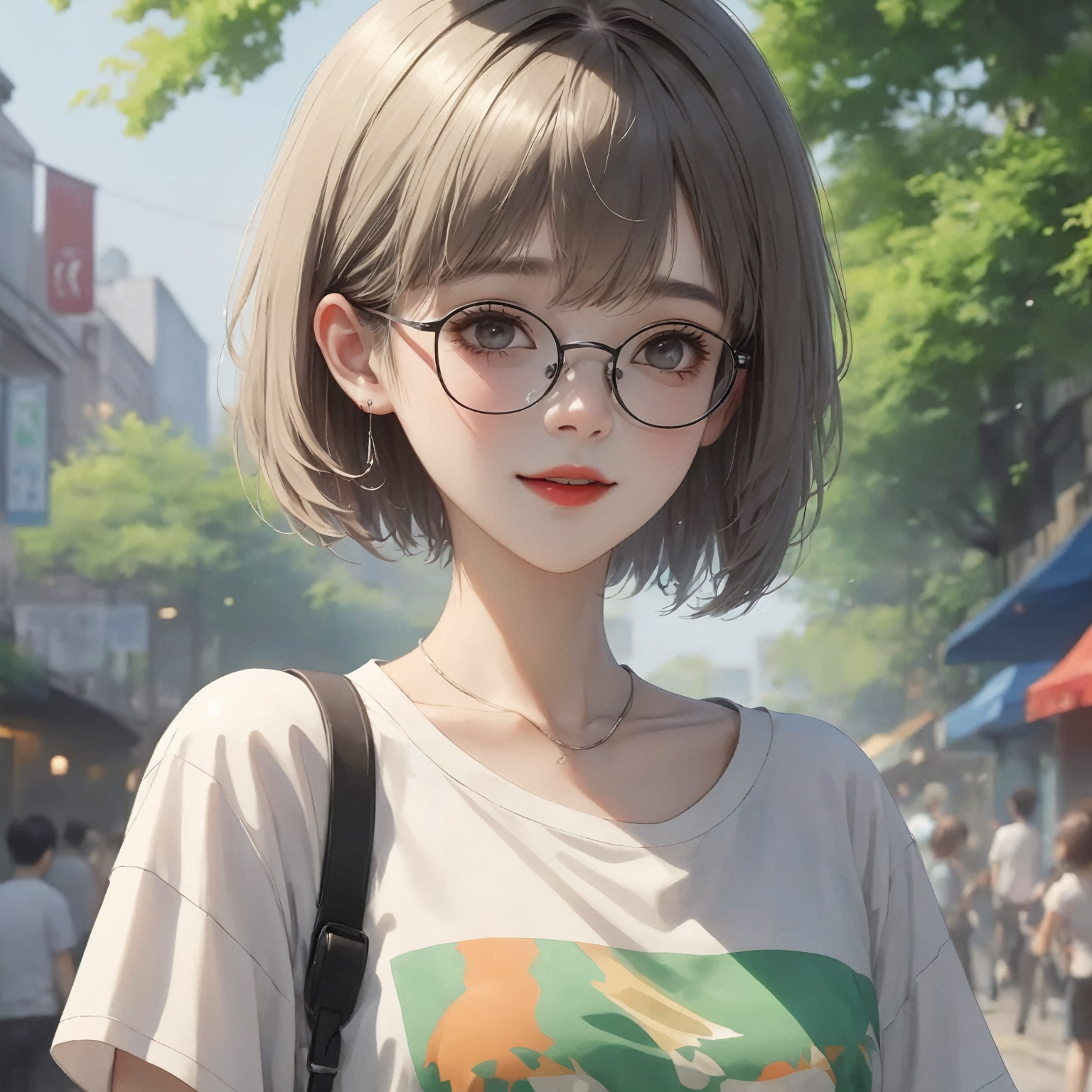 自绘头像:戴眼镜的动漫女孩,让你心动不已!|第6期