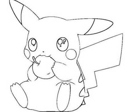 q版娘化皮卡丘简笔画