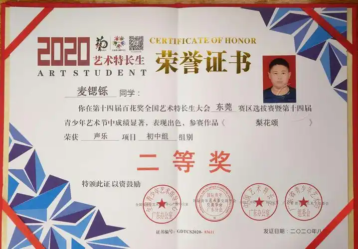 教育东莞分校15位优秀学员参加第14届全国百花奖艺术特长生选拔大 写