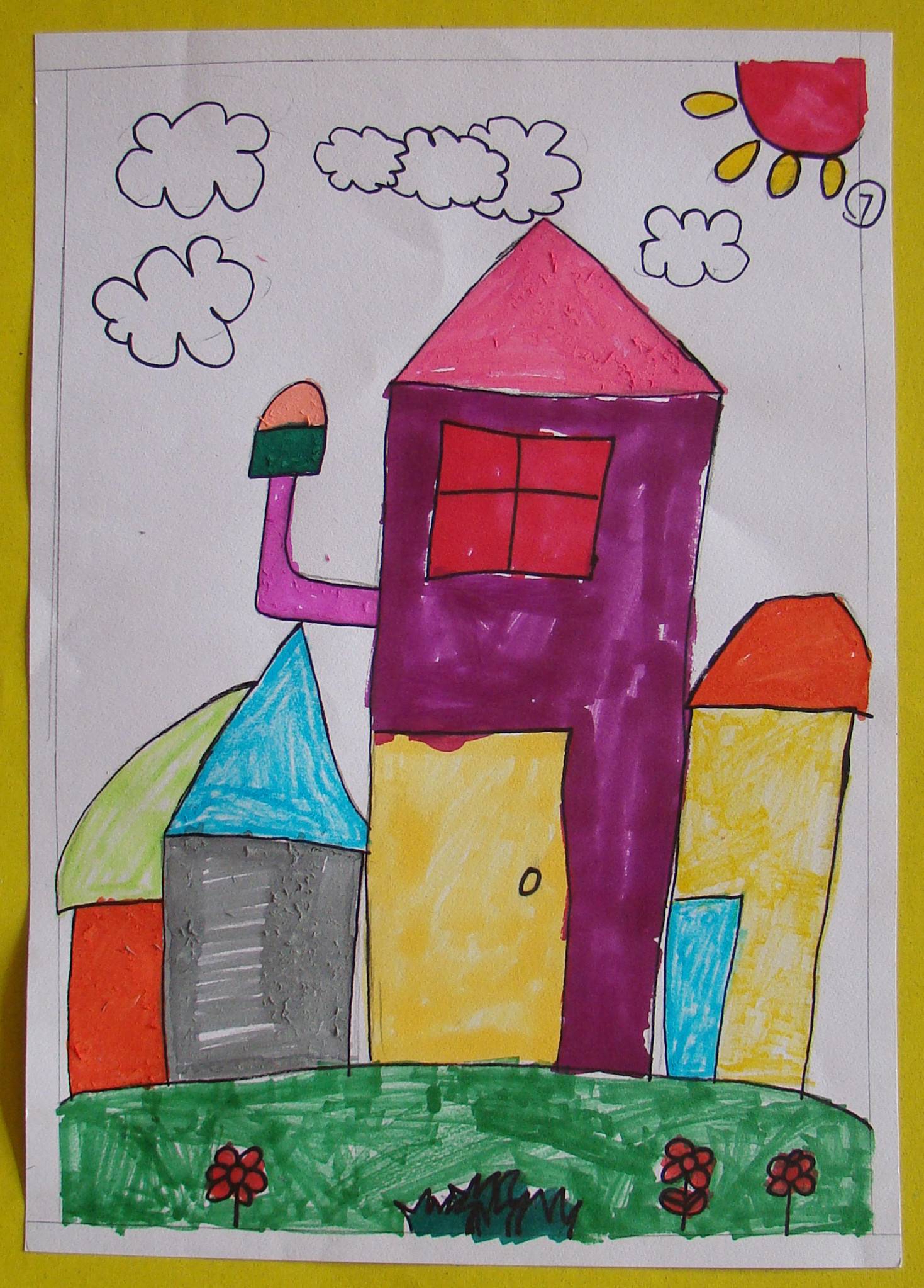 同盛小学二年级绘画作业评比赛