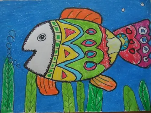 鱼儿游_东营市实验幼儿园_小小画廊_04年画廊