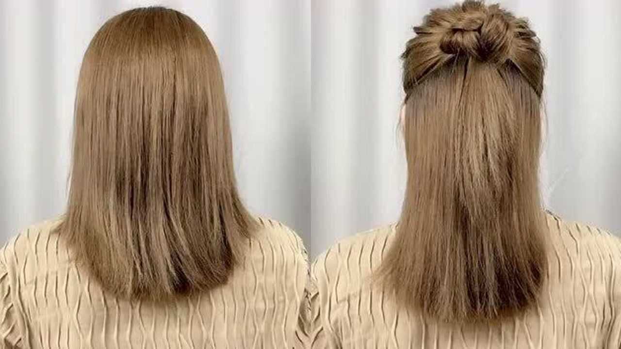 今年最流行的半扎头发,人人都能学会,简单又大方