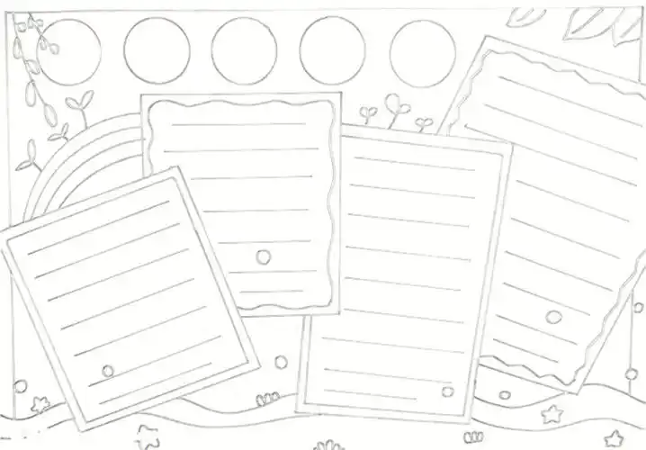 电子手抄报空白通用型模板任意发挥