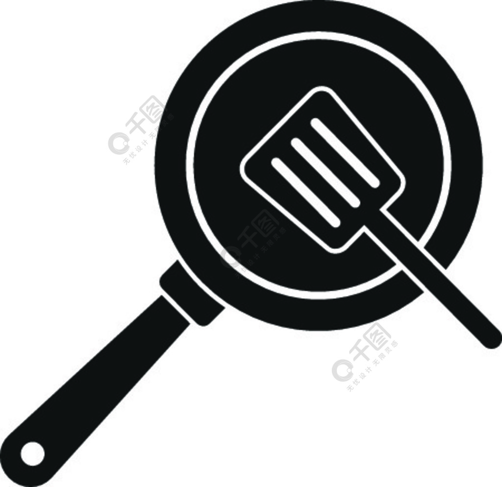 用于在白色背景上隔离的网页设计的烹饪煎锅矢量图标的简单说明.