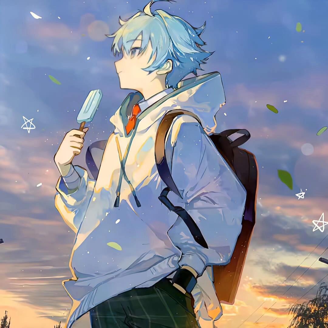 秋冬阳光明朗动漫男生头像