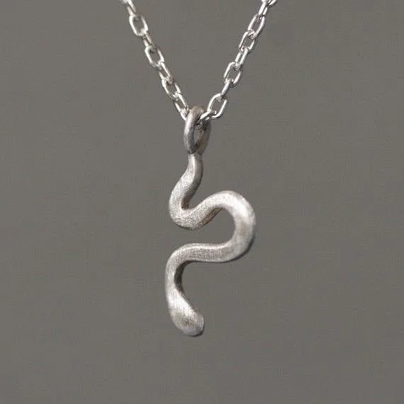 纯银生肖蛇项链 动物手工饰品定制 海外代购 设计师品牌