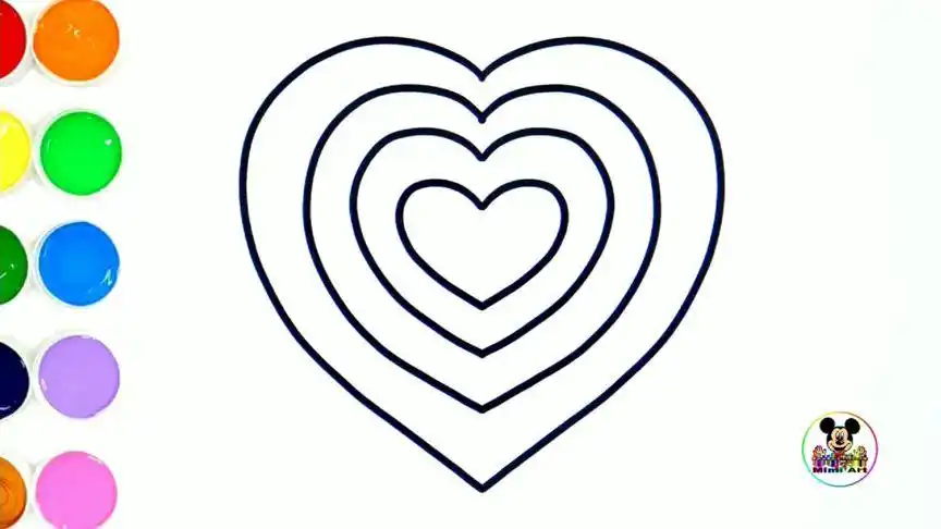 宝宝如何画爱心?儿童简笔画着色涂色认识颜色英语单词